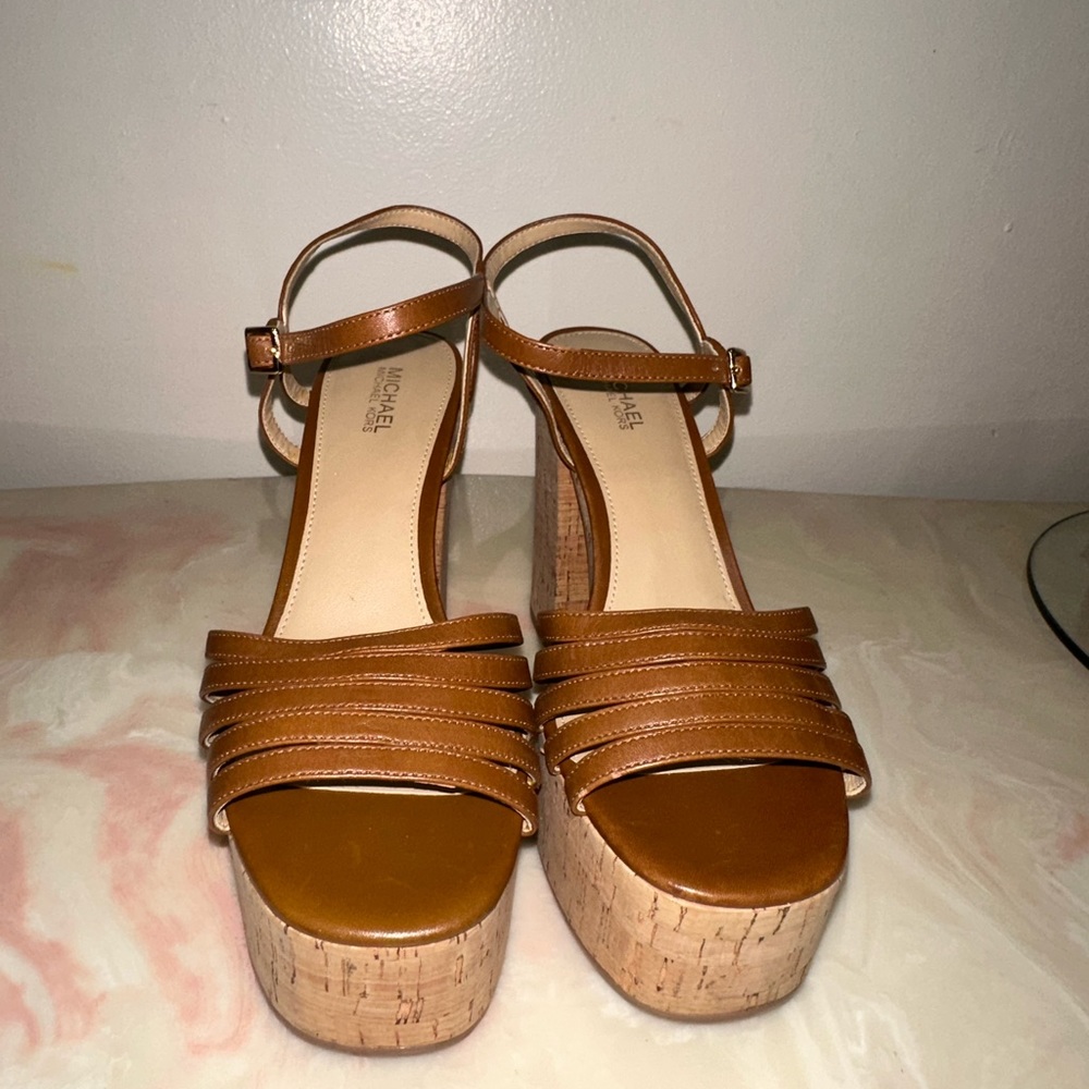 Michael Kors Cognac Platform Shoes